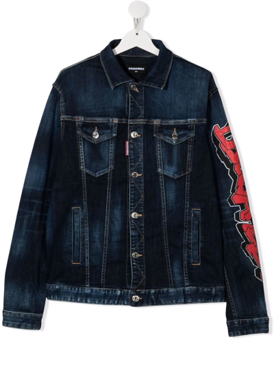 Dsquared2 Kids' Logo-print Denim Jacket