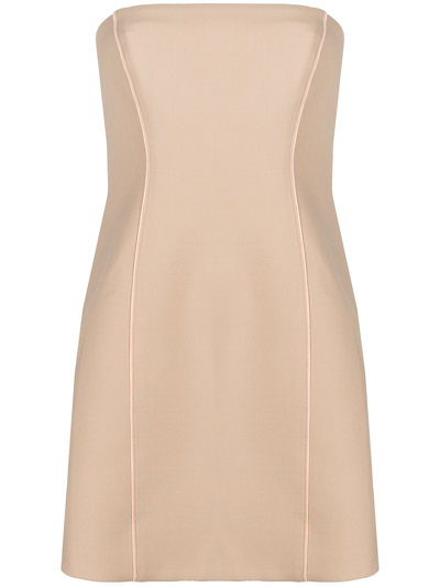 sir brown mini dress Sir the label sandrine tailored mini dress brown – ABC Dress Hire main image 0