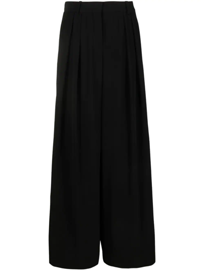 Balmain High-waisted Palazzo Pants In Black