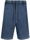 Diesel Drawstring Denim Shorts In Blue
