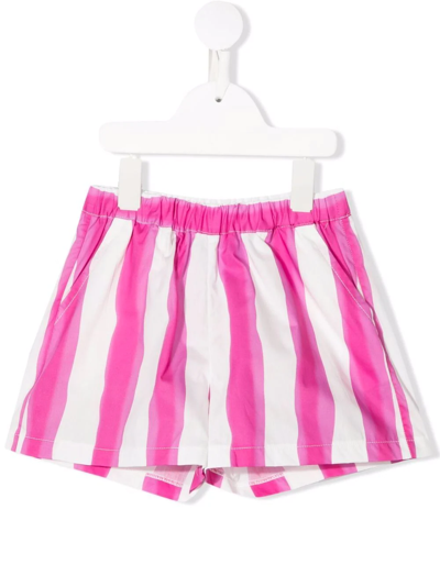 Douuod Kids' Stripe-detail Shorts In White
