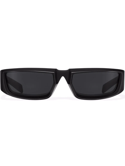 Prada Black Runway Sunglasses In Slate Grey Lenses