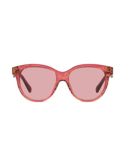 Dolce & Gabbana Kids' Graffiti Sunglasses In Bordeaux And Gold