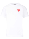 COMME DES GARÇONS PLAY COMME DES GARÇONS PLAY HEART LOGO EMBROIDERED CREWNECK T