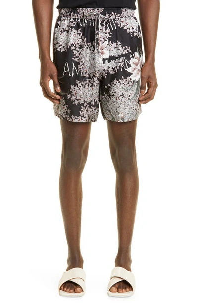 Amiri All-over Graphic Print Shorts In Black