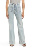 Jeanerica St Monica Stretch High-rise Flared-leg Jeans In Light Wash