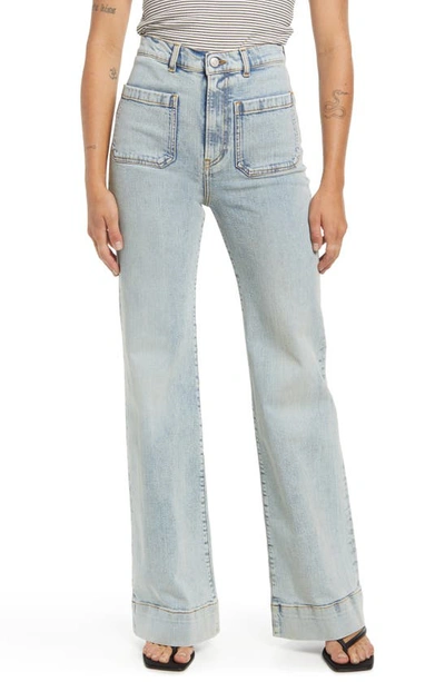 Jeanerica St Monica Stretch High-rise Flared-leg Jeans In Light Wash