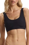 Commando Classic Comfy Scoop Neck Bralette In Black