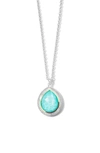 Ippolita 18k Yellow Gold & Sterling Silver Chimera Rock Candy Blue Topaz & Diamond Halo Pendant Necklace, 16- In Silver