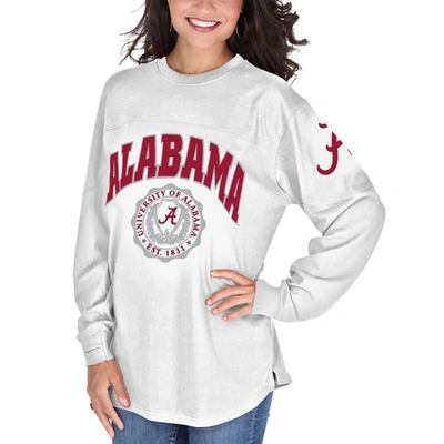 PRESSBOX WHITE ALABAMA CRIMSON TIDE EDITH LONG SLEEVE T-SHIRT