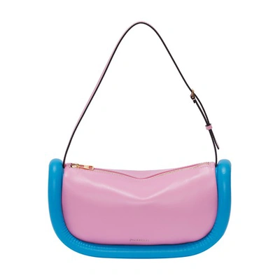 Jw Anderson The Bumper Zip Leather Shoulder Bag In Pink