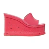 Haus Of Honey Lacquer Doll 115mm Platform Sandals In Hot Pink Patent