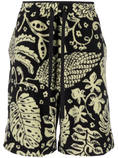 Jil Sander All-over Floral-print Shorts In Green