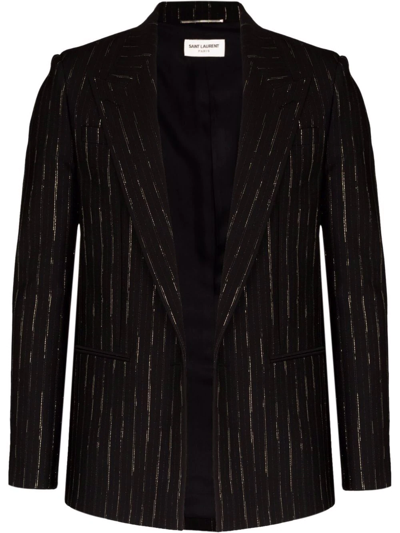 Saint Laurent Single-breasted Blazer In Black