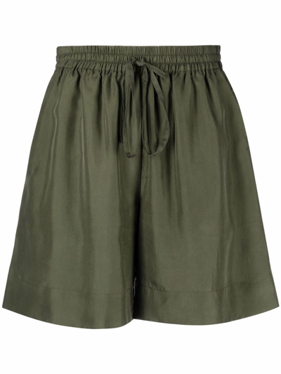 P.a.r.o.s.h Sunny Drawstring Slip-pocket Shorts In Green