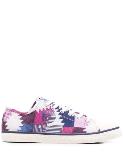 Isabel Marant Colour-block Low-top Trainers In White