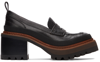 See By Chloé Mahalia Leather Platform Loafers In 001-black