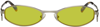 Marine Serre A123ss22x Swirl Oval-frame Steel And Acetate Sunglasses In 11 Silver