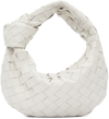 Bottega Veneta White Mini Jodie Bag In 9009 White Gold