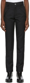 Spencer Badu Black Polyester Trousers In Black