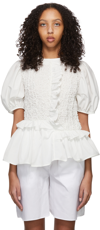 Cecilie Bahnsen Conner Cotton Top In White
