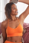 Anthropologie Jenny Seamless T-back Bralette In Orange