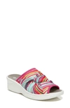 Bzees Smile Ii Wedge Slide Sandal In Multi