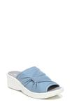 Bzees Smile Ii Wedge Slide Sandal In Dusty Blue