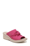 Bzees Smile Ii Wedge Slide Sandal In Pink
