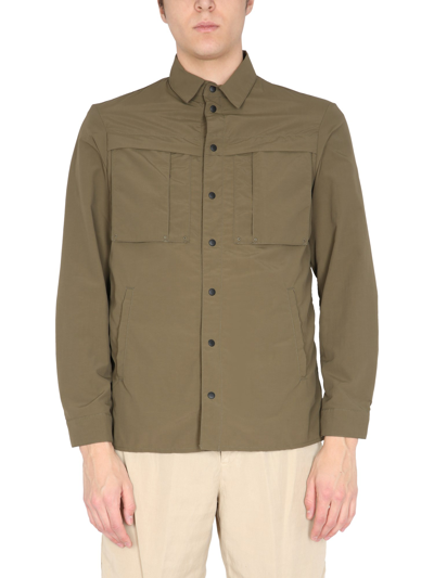 Pt Torino Long-sleeve Shirt Jacket In Military Green