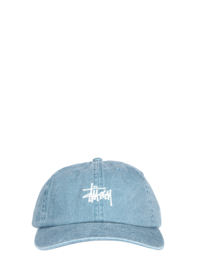 Stussy Low Pro Washed Stock Hat In Baby Blue