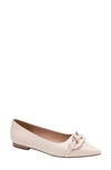 Linea Paolo Nora Pointed Toe Flat In Pale Pink