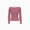 Shop Andersson Bell Stripe Off-shoulder Sweater Ps22atb716w In Tropcl