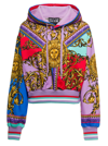 VERSACE JEANS COUTURE VERSACE JEANS COUTURE MAN MULTIcolour COTTON HOODIE WITH BAROQUE PRINT