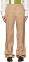 Gauchère Ssense Exclusive Beige Vinca Trousers In 4022 Sand/white Chec