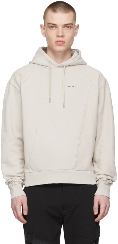 Heliot Emil Panelled Organic Cotton Hoodie In Nude