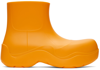 Bottega Veneta Orange Puddle Boots In Tangerine