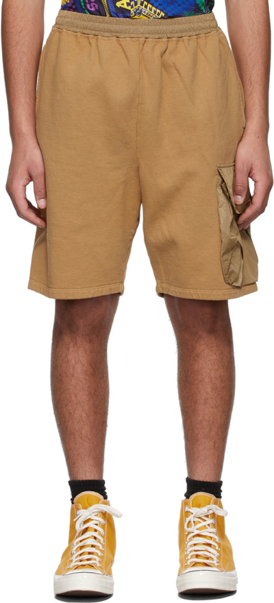 Aries Side Cargo-pocket Shorts In Beige