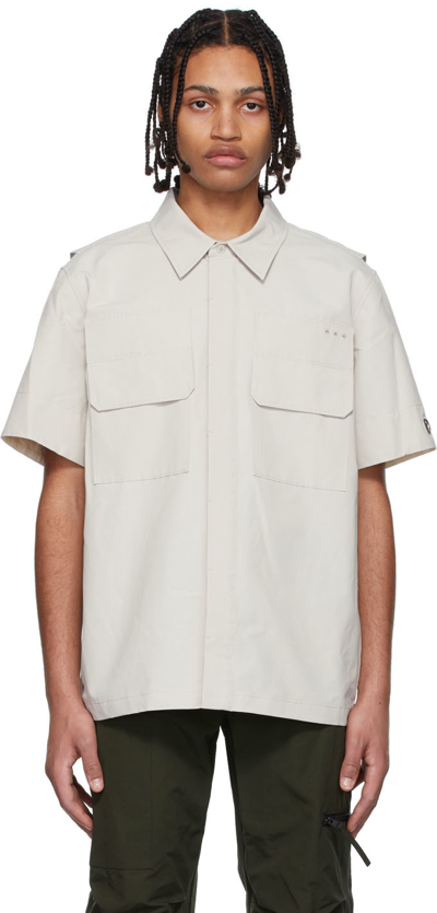 Helmut Lang Grey Cotton Shirt In Stone