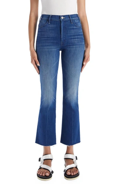 Mother The Hustler Frayed Ankle Jeans In Squeeze Play