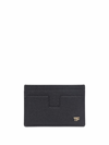 Tom Ford Logo Detail Leather Card Holder In Black
