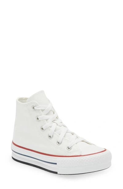 Converse Kids' Chuck Taylor Platform Sneakers In White/optical White