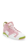 Jordan Kids' 6-17-23 Basketball Sneaker In Pink/ White/ Vivid Green