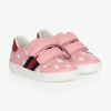 GUCCI PINK POLKA DOT ACE TRAINERS