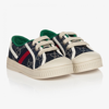 GUCCI NAVY BLUE TENNIS 1977 TRAINERS