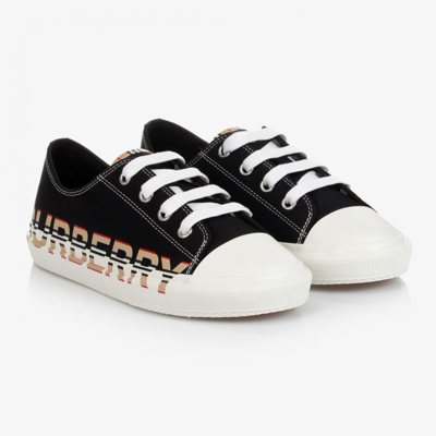 Burberry Black Logo Lace-up Trainers