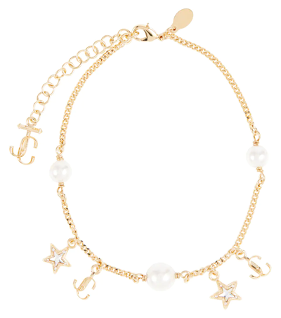 Jimmy Choo Jc Charm Chain Anklet In Silver