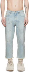 ERL BLUE SMUDGED JEANS