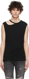 Balmain Tank Top With Cut Out Detail In Black