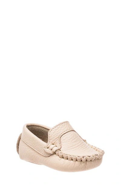 Elephantito Girl's Leather Moccasin Shoes, Baby In Cream